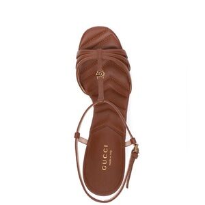 Gucci double G T-strap papaya sandals